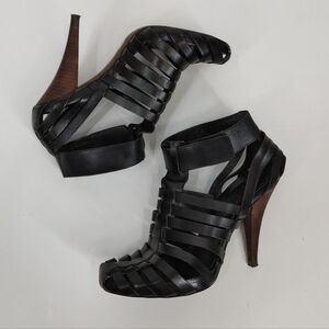 BCBGMaxAzria Leather Gladiator Heels